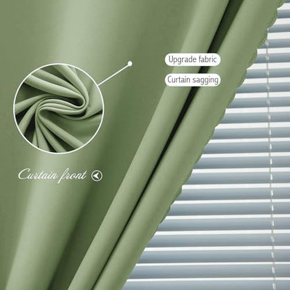Thermal Blackout Curtains with Self-Adhesive Tape, No Rod No Drill Easy Install - Image 6