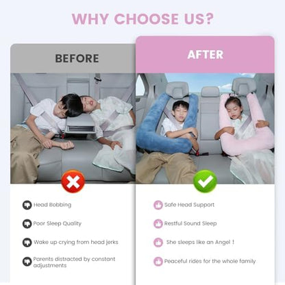 Keemall Inflatable Car Pillow for Kids & Adults, for Trips, Car Sleep &Naps - Image 2