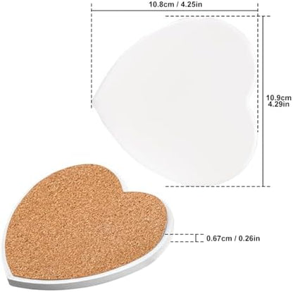 40 Pack 4.25 Inch Heart Sublimation Ceramic Tiles - Image 2