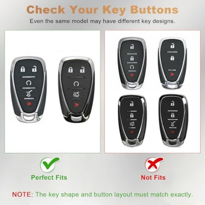 PIFOOG Key Fob Cover for Chevy Equinox Malibu Traverse Trax Blazer Camaro 5 - Image 2