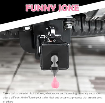 Funny Mini Trailer Hitch Ball Cover, Novelty Humorous Mini Hitch Ball Joke Tiny - Image 3