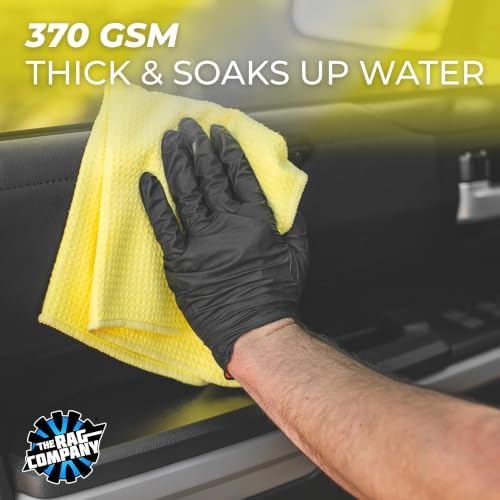 The Rag Company Waffle-Weave Microfiber Drying & Glass Towel | Ultra Absorbent - Image 7