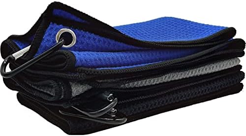 VIVIDLY 3 Pack 16"x16" Waffle Microfiber Golf Towels - Image 6