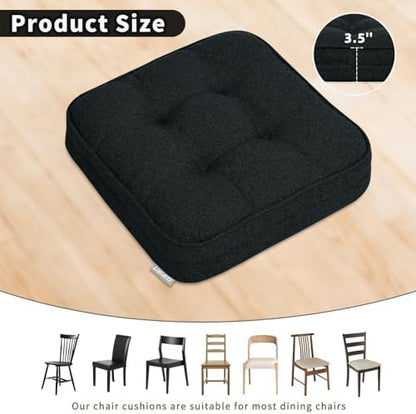 GOFORIT Chair Cushions Set of 4, Tufted Shredded Memory Foam Chair Pads - Image 4