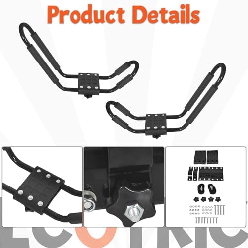 ECOTRIC Universal Kayak Roof Rack J-Bar Rack HD Kayak Carrier Holder Canoe - Image 6