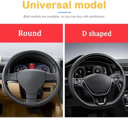 Osilly 15 Inch Carbon Fiber PU Leather Steering Wheel Cover - Image 6