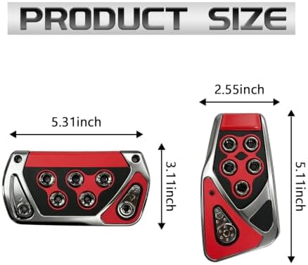 2 PCS Car Pedal Covers, Automatic Transmission Brake and Gas Pedal Pads - Image 2