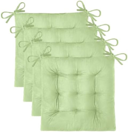 OVOV 4 Pack Chair Cushions for Dining Chairs 15.5"x15.5" Sage Green by OVOV