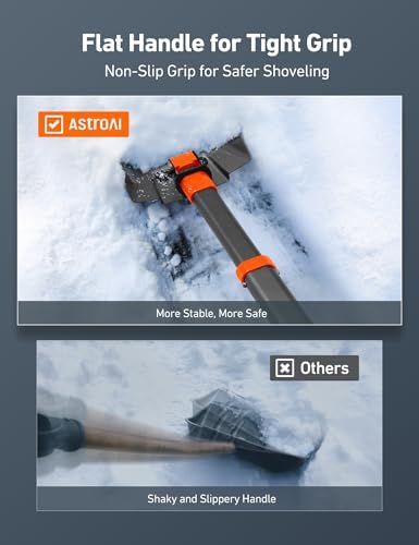 AstroAI 38.4" Folding Extendable Snow Shovel, Aluminum Handle & Metal Blade - Image 5