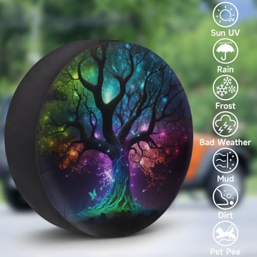 Rv Spare Tire Cover Wheel Tree of Life Tire Covers Wheel Protectors Universal - Image 3