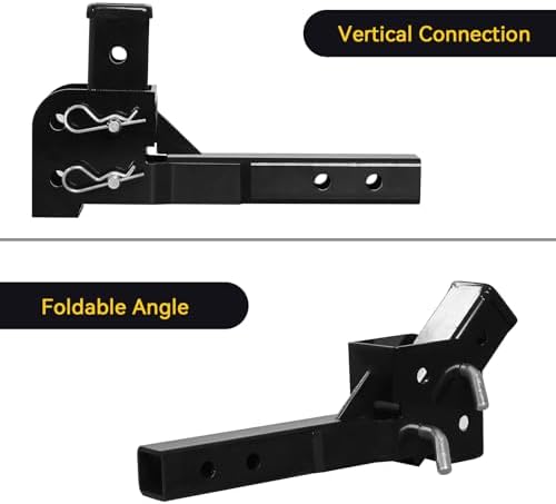 Fullwatt Folding 2" Trailer Hitch Adapter Hitch Extender - Image 4