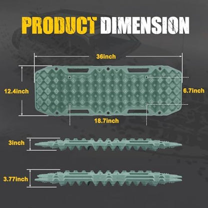 BUNKER INDUST Off-Road Traction Boards, Pair Recovery Tracks Traction Mat - Image 5