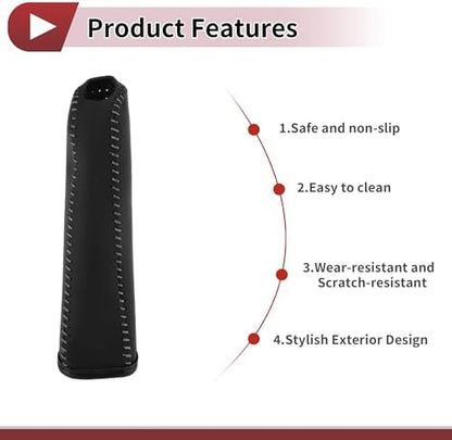 Car Handbrake Cover Leather Black Textured - Image 4