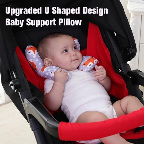 KAKIBLIN Baby Neck Pillows for Car Seat, Baby Head Support Pillow - Image 3
