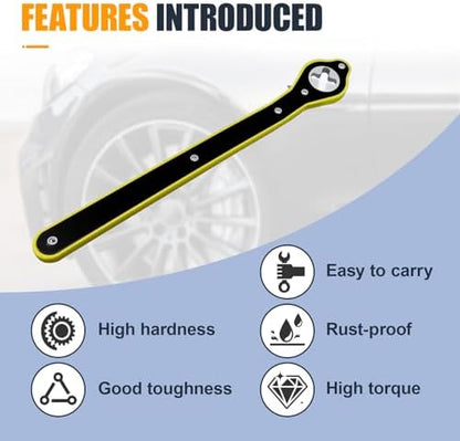 Car Jack Ratchet Wrench, 360° Swivel Labor-Saving Scissor Jack Lift Speed - Image 3