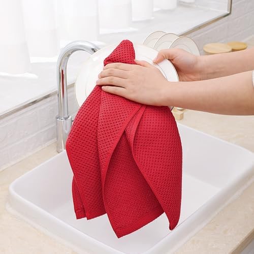 Homaxy 100% Cotton Waffle Weave Kitchen Dish Towels 6-Pack - Image 4