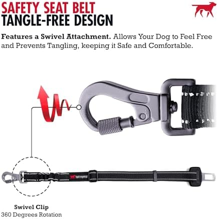 Tuff Pupper Dog Seat Belt | Adjustable Length Dog Seatbelt Restraint | - Image 3