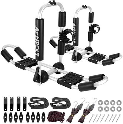 ARTIPOLY Kayak Roof Rack for 2 Kayaks, 4-in-1 Multifunction Bilateral Kayak & by ARTIPOLY
