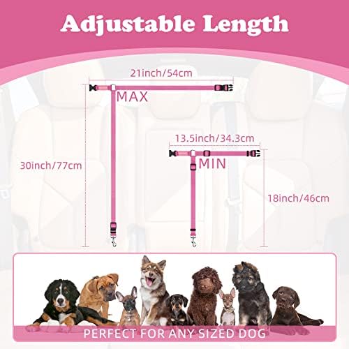 BWOGUE Dog Seat Belt for Car, Headrest Restraint Lead, Non-Elastic - Image 4