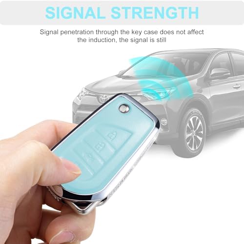 for Toyota Key Fob Cover with Keychain, 4 Buttons - Image 6