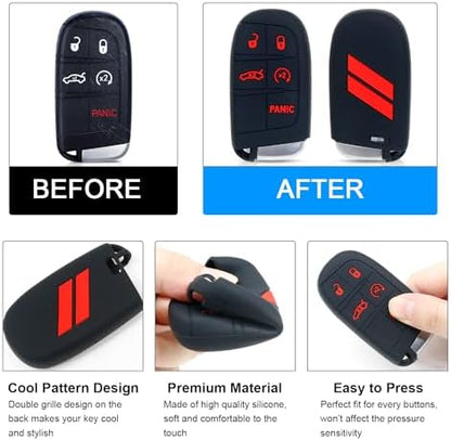 Key Fob Cover for Dodge Accessories 5 Button Key Fob Case - Image 4