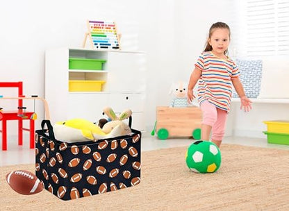 MAIZMZ Kids Hamper Storage Bins Organizer Toy Box Laundry Basket Large Canvas - Image 4