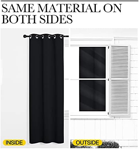 NICETOWN Black Blackout Curtains - Image 4