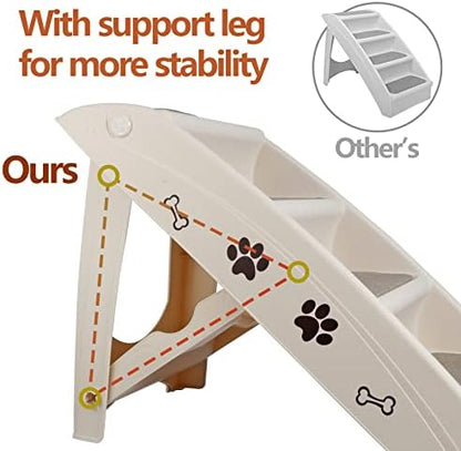 ZENY Dog Stairs for Bed 20" H, 4-Step Dog Steps for High Bed - Image 4