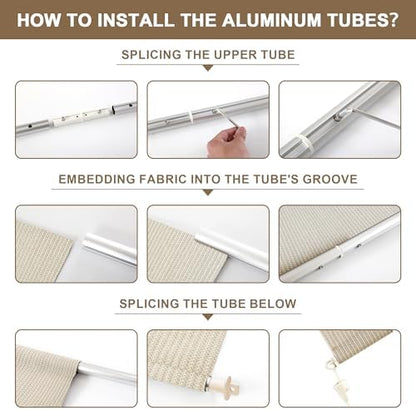 AOSKY Cordless Patio Roll Up Blinds - Image 6