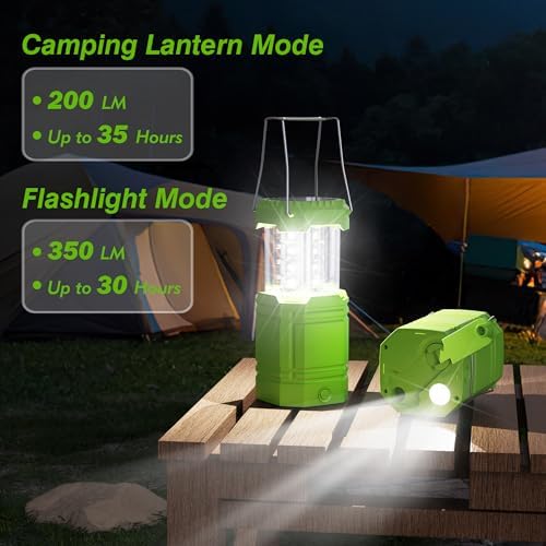 Electric Camping Lantern for Emergency, 3000mAh Solar Hand Crank Lantern - Image 2