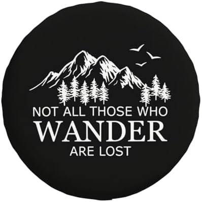 Spare Tire Cover with Not All Those Who Wander are Lost Pattern 15inch by Unknown