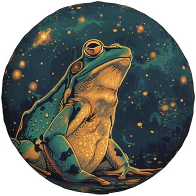 Spare Tire Cover Frog Watching Night Sky Wheel Tire Cover Waterproof Sun - Image 2