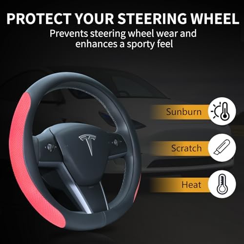 Uxcer Nappa Leather Steering Wheel Cover Compatible - Image 6