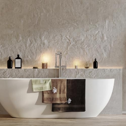 Peryiter 3 Pack Boho Botanical Decorative Bath Towel Set - Image 6