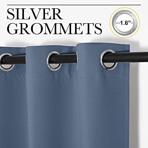 NICETOWN Home Fashion Blackout Curtain Panels, Stone Blue - Image 3