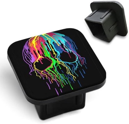 Skull Trailer Hitch Cover Colors Rainbow Splats Horror Grunge Mask Punk Tattoo by Unknown
