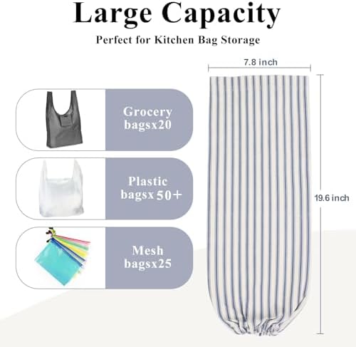 TOGETRUE Plastic Bag Holder, Wall Mount Grocery Bag Holder, Reusable Trash Bags - Image 3