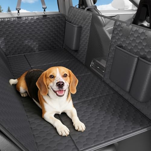 Dog Car Seat Cover for Back Seat Waterproof Oxford Fabric, Hard Bottom Back by REDASW