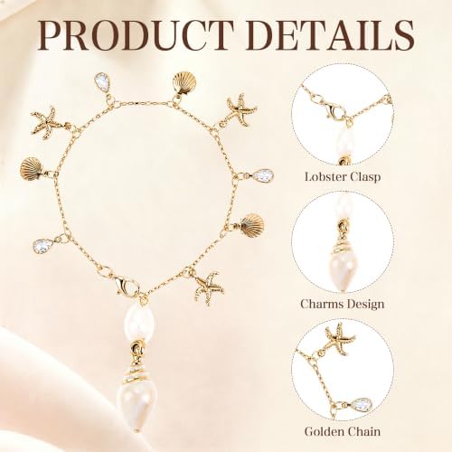 Seashell Tassel Car Charm, Rear View Mirror Pendant - Image 3