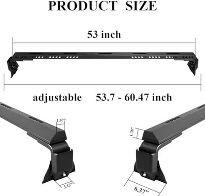 Roof Rack Cross Bars Fits for 2007-2018 Wrangler JK & 2018-2024 Wrangler JL - Image 5