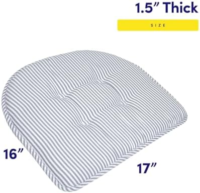 Sweet Home Collection Chair Cushion Memory Foam Pads Tufted Slip Non Skid - Image 2