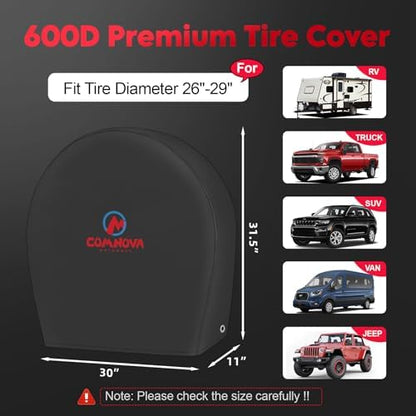 RV Tire Covers 2 Pack, Tough Tire Wheel Protector - Image 2