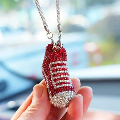 Bling Sneaker Shoe Sparkly Car Hanging Ornament, Cute Crystal Rear View Mirror - Image 6