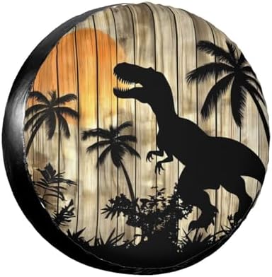 Dinosaur Palm Trees Spare Tire Cover by TZBVTAU