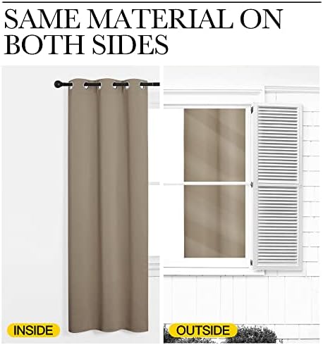 NICETOWN Bedroom Curtain Panels Blackout Draperies, Thermal Insulated Solid - Image 6