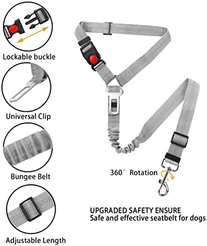 YAOHDAO Dog Seat Belt Harness for Car, Restraint Adjustable - Image 6