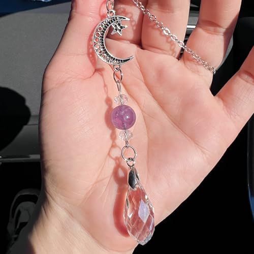 Car Rear View Mirror Accessories Witchy Car Hanging Ornament, Moon&Star - Image 3
