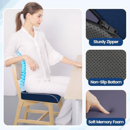 SweetSlubr Seat Cushion, Chair Pad, Memory Foam Tailbone Pain Relief - Image 7