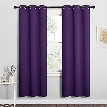 NICETOWN Thermal Insulated Curtains, 34 x 72-inch, Royal Purple - Image 2