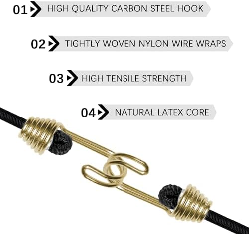 Small Bungee Cords with Hooks 18 Pack - Image 5